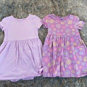Old Navy/ Cat & Jack Lavender and Pink Floral Kids Dresses